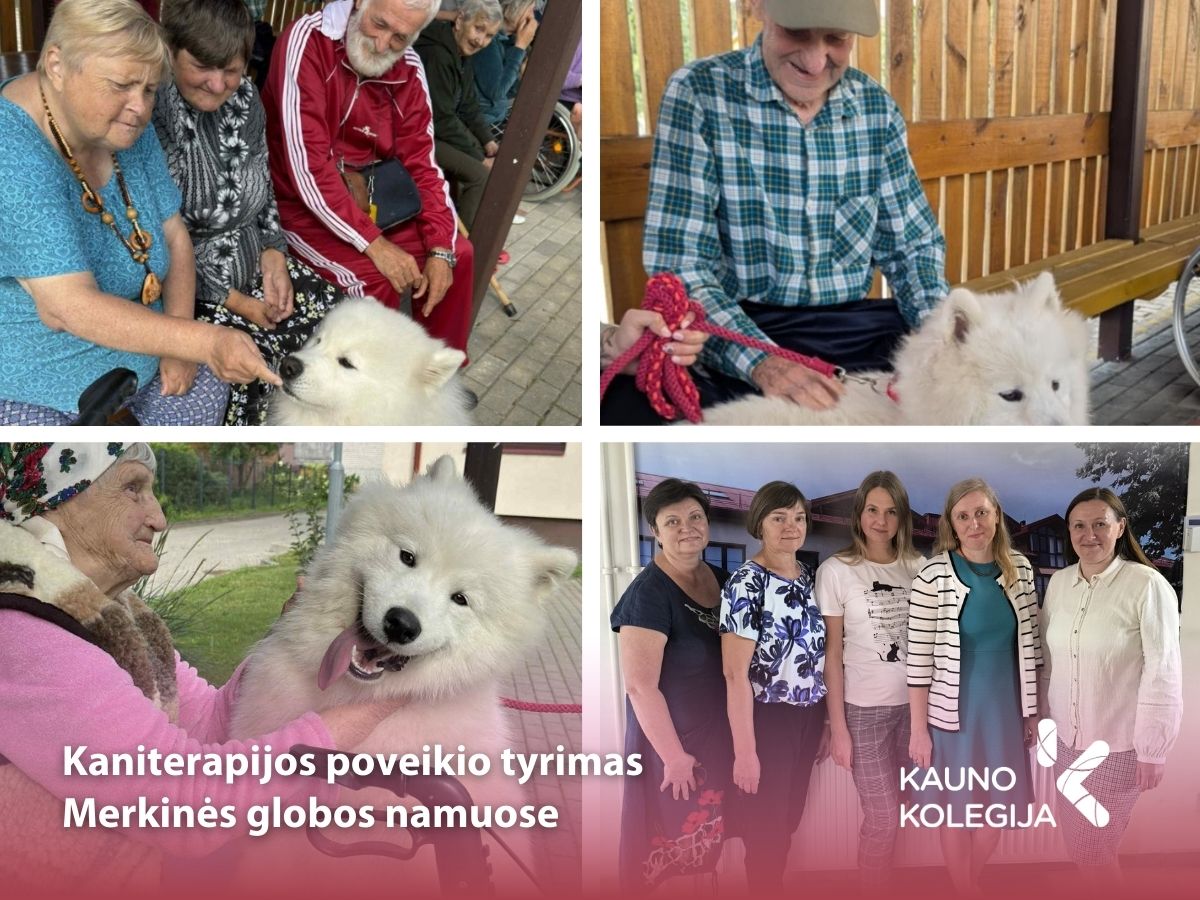Kauno kolegija ir Alytaus fakultetas – mokslo ir bendruomenės partneris kaniterapijos projekte Merkinės globos namuose