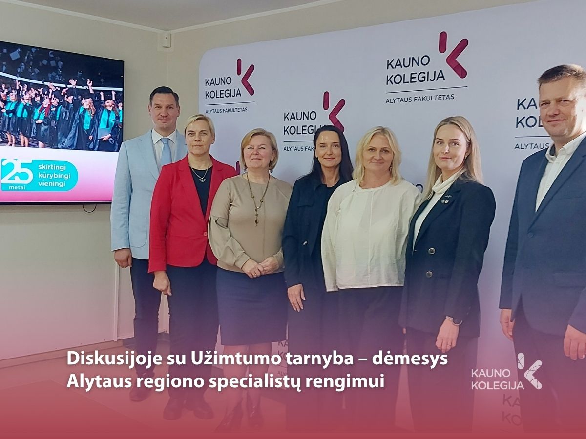 Kauno kolegija ir Užimtumo tarnyba aptarė Alytaus regiono darbo rinkos poreikius