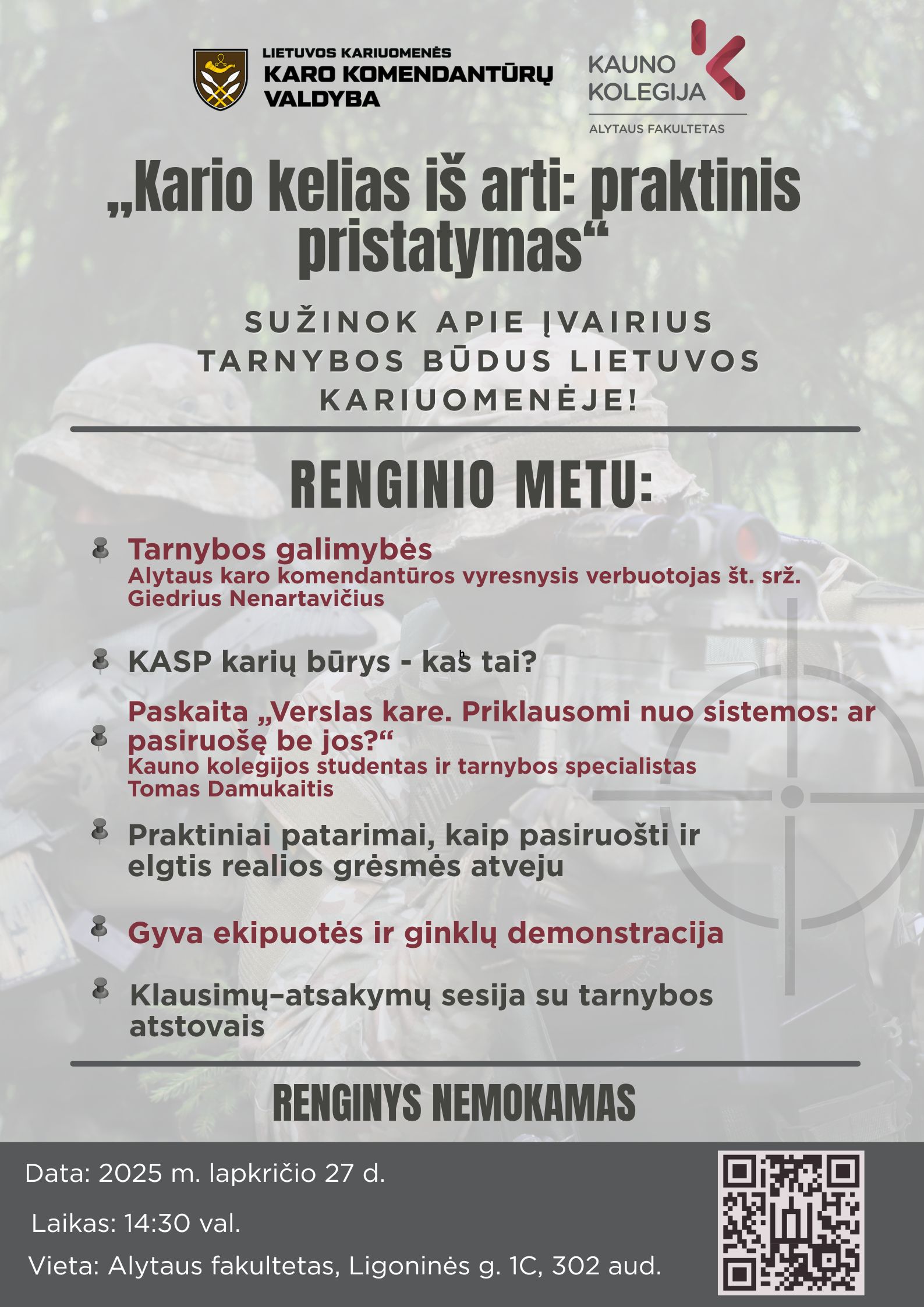 Renginys „Kario kelias iš arti: praktinis pristatymas“ | 2025 m. lapkričio 27 d.