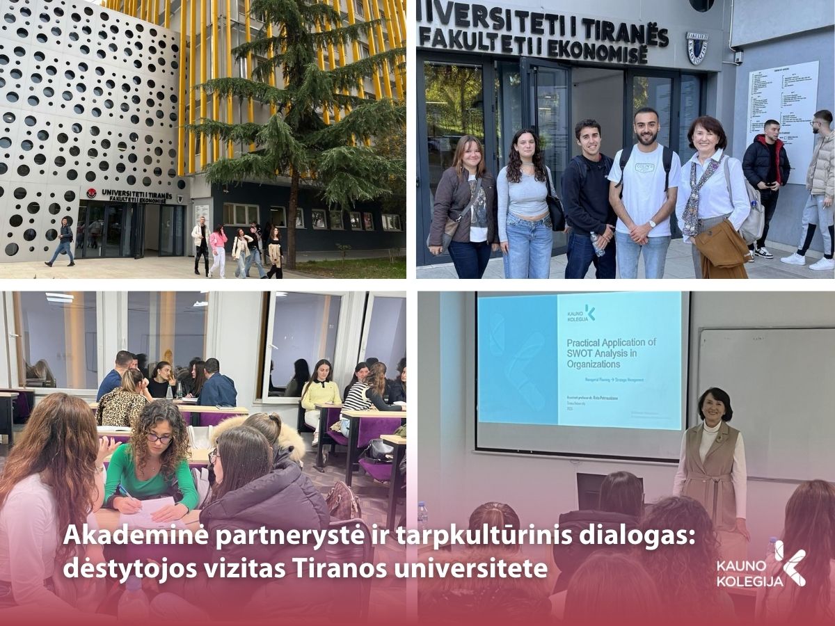 Akademinė partnerystė ir tarpkultūrinis dialogas: dėstytojos vizitas Tiranos universitete